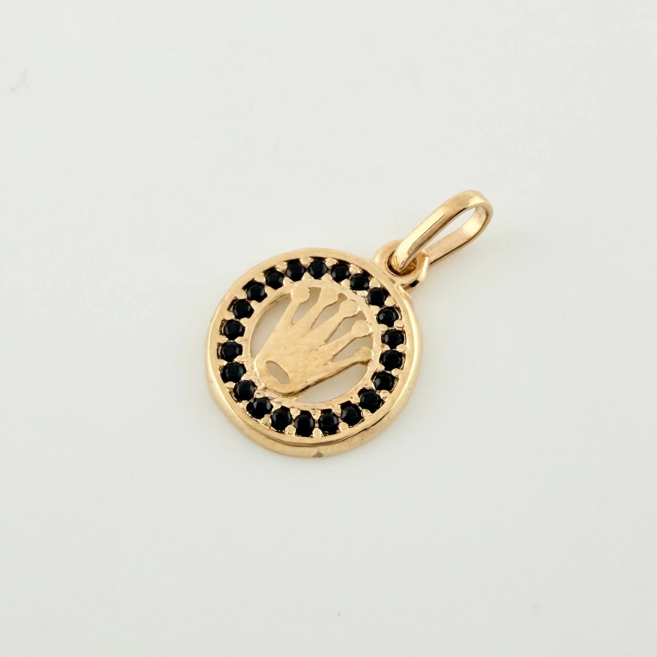 Crown Medal Pendant 1.05gr / 3/4 in / Yellow Gold 18K
