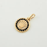 Crown Medal Pendant 1.05gr / 3/4 in / Yellow Gold 18K