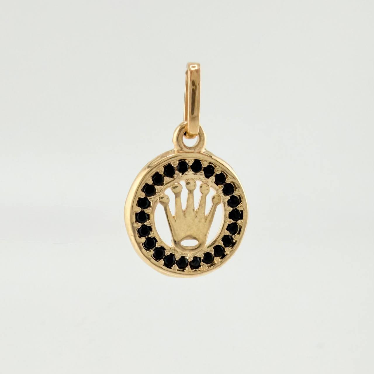 Crown Medal Pendant 1.05gr / 3/4 in / Yellow Gold 18K