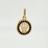 Crown Medal Pendant 1.05gr / 3/4 in / Yellow Gold 18K