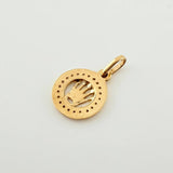 Crown Medal Pendant 1.05gr / 3/4 in / Yellow Gold 18K