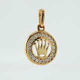 Crown Medal Pendant 1.05gr / 3/4 in / Yellow Gold 18K