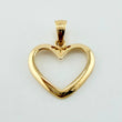 Heart Silhouette Pendant 1.05gr / 3/4 in / Yellow Gold 18K