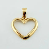 Heart Silhouette Pendant 1.05gr / 3/4 in / Yellow Gold 18K