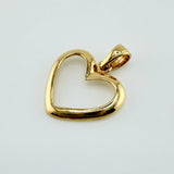 Heart Silhouette Pendant 1.05gr / 3/4 in / Yellow Gold 18K