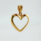 Heart Silhouette Pendant 1.05gr / 3/4 in / Yellow Gold 18K
