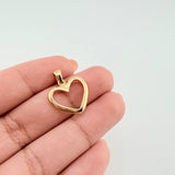Heart Silhouette Pendant 1.05gr / 3/4 in / Yellow Gold 18K