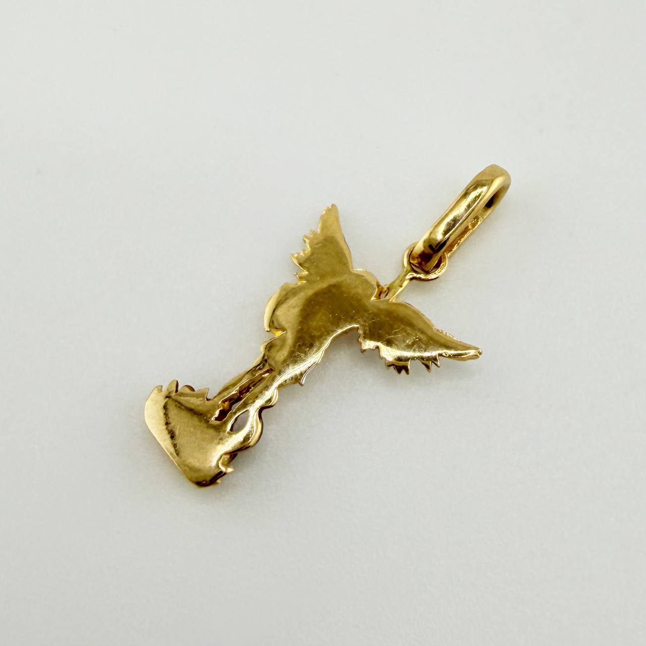 Saint Michael Archangel Pendant 1gr / 1 in / Two-Tone Yellow White Gold 18K