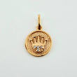 Textured Crown Medal Pendant 1gr / 3/4 in / Yellow Gold 18K