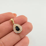 Drop Halo Pendant 2.05gr / 3/4 in / Yellow Gold 18K
