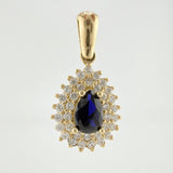 Drop Halo Pendant 2.05gr / 3/4 in / Yellow Gold 18K