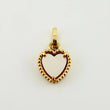 White Heart Pendant 1.05gr / 1/2 in / Yellow Gold Nac.Esp. 18K