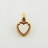White Heart Pendant 1.05gr / 1/2 in / Yellow Gold Nac.Esp. 18K