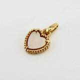 White Heart Pendant 1.05gr / 1/2 in / Yellow Gold Nac.Esp. 18K