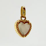 White Heart Pendant 1.05gr / 1/2 in / Yellow Gold Nac.Esp. 18K