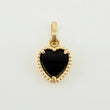 Black Heart Pendant 1gr / 1/2 in / Yellow Gold Nac.Esp. 18K
