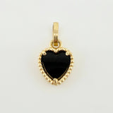 Black Heart Pendant 1gr / 1/2 in / Yellow Gold Nac.Esp. 18K