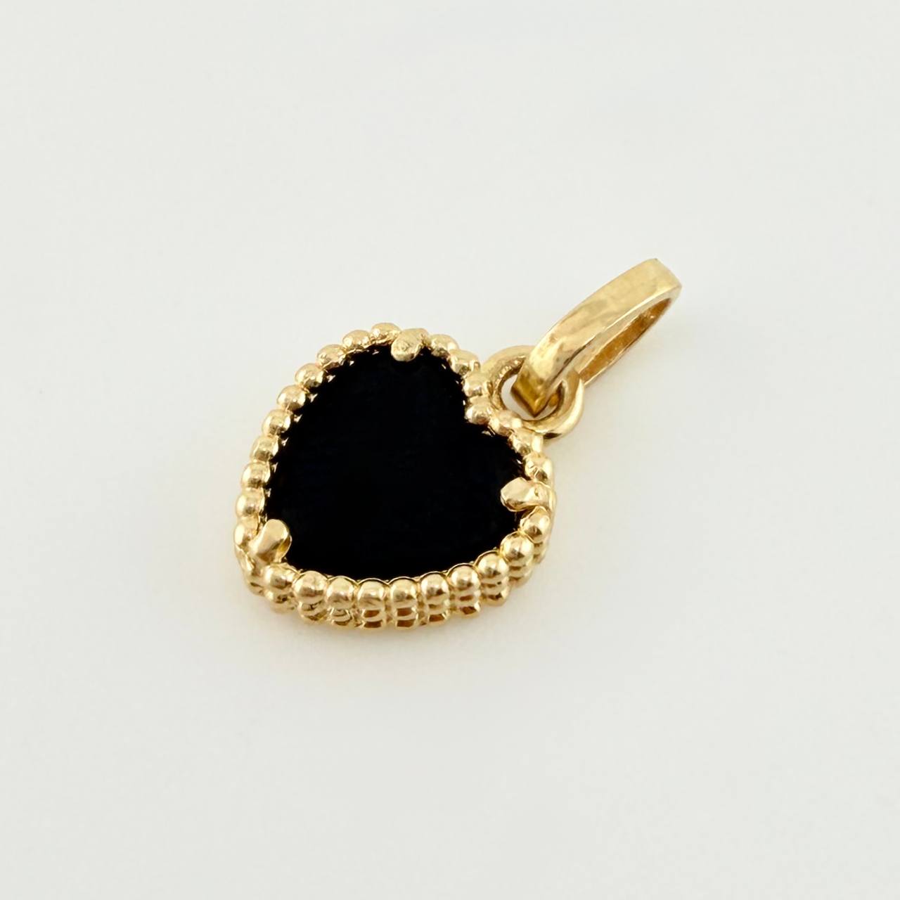 Black Heart Pendant 1gr / 1/2 in / Yellow Gold Nac.Esp. 18K
