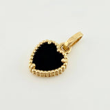 Black Heart Pendant 1gr / 1/2 in / Yellow Gold Nac.Esp. 18K