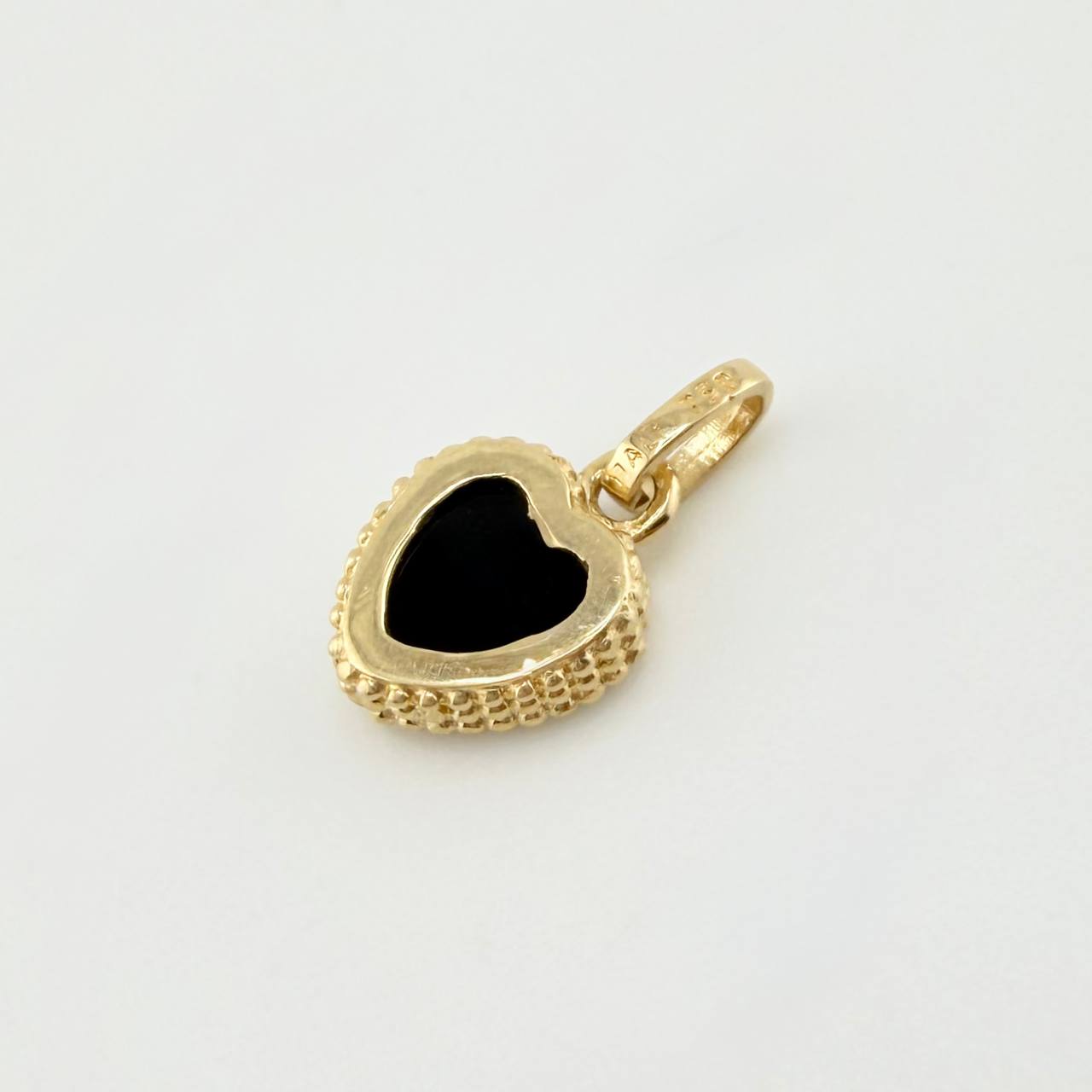 Black Heart Pendant 1gr / 1/2 in / Yellow Gold Nac.Esp. 18K