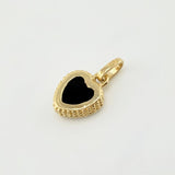 Black Heart Pendant 1gr / 1/2 in / Yellow Gold Nac.Esp. 18K