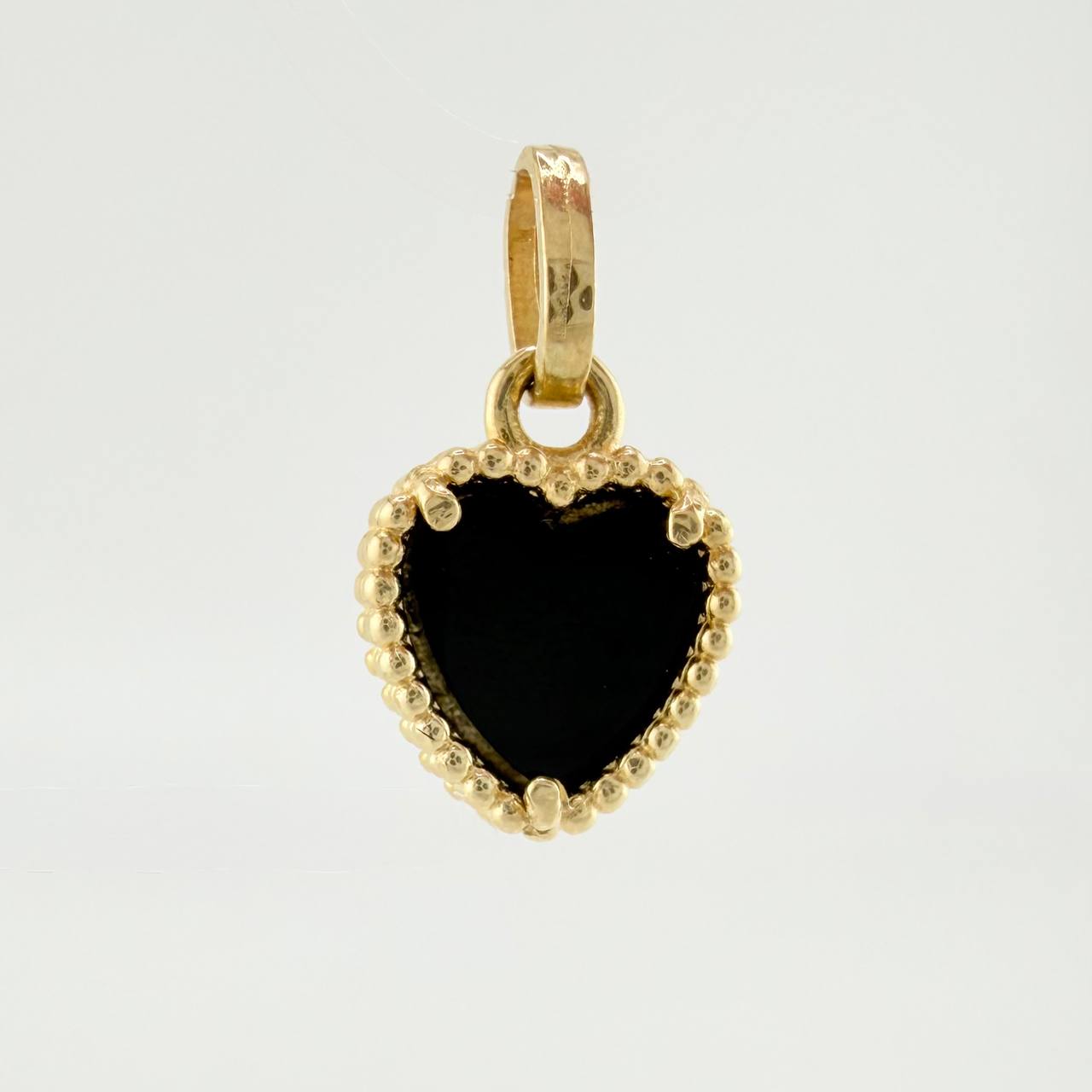 Black Heart Pendant 1gr / 1/2 in / Yellow Gold Nac.Esp. 18K