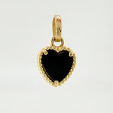 Black Heart Pendant 1gr / 1/2 in / Yellow Gold Nac.Esp. 18K