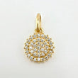 Solid Circle Pendant 0.85gr / 1/2 in / Yellow Gold 18K