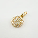 Solid Circle Pendant 0.85gr / 1/2 in / Yellow Gold 18K