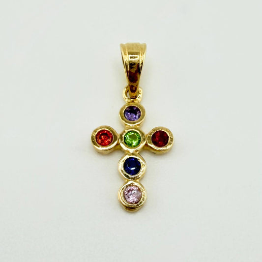 Dije Cruz Tupida 0.95gr / 3/4 in / Oro Amarillo 18K