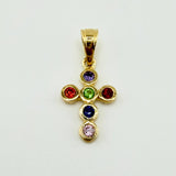 Dije Cruz Tupida 0.95gr / 3/4 in / Oro Amarillo 18K