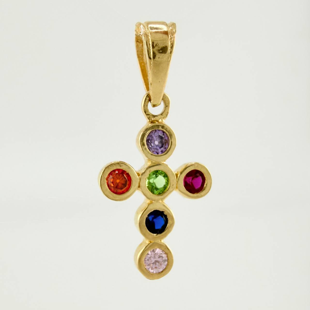 Dije Cruz Tupida 0.95gr / 3/4 in / Oro Amarillo 18K