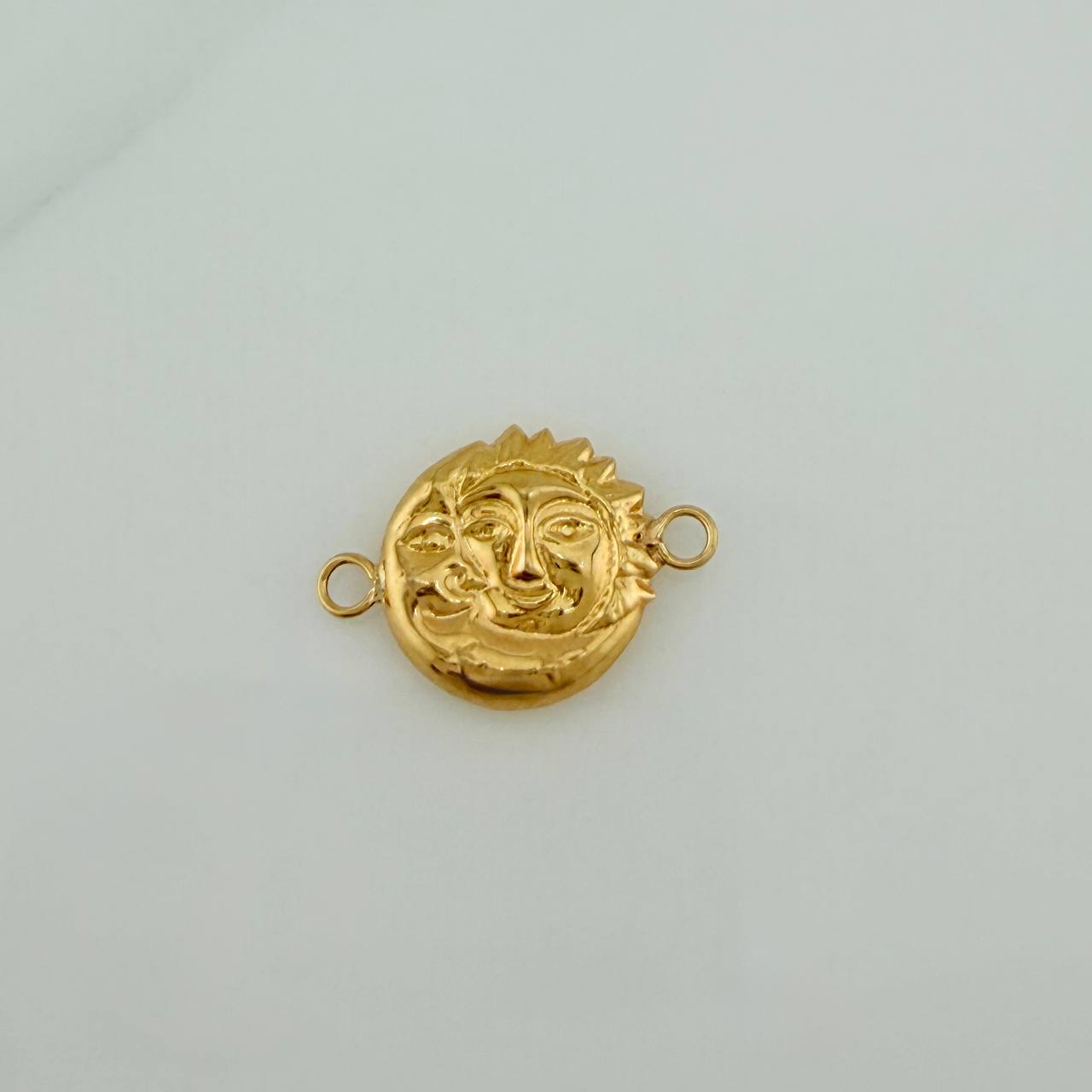 Herraje Sol Luna 1.05gr / 3/4 in / Oro Amarillo 18K &