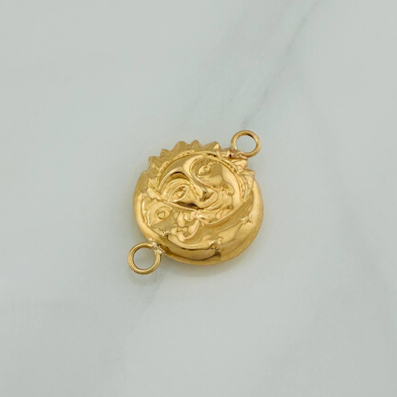 Herraje Sol Luna 1.05gr / 3/4 in / Oro Amarillo 18K &