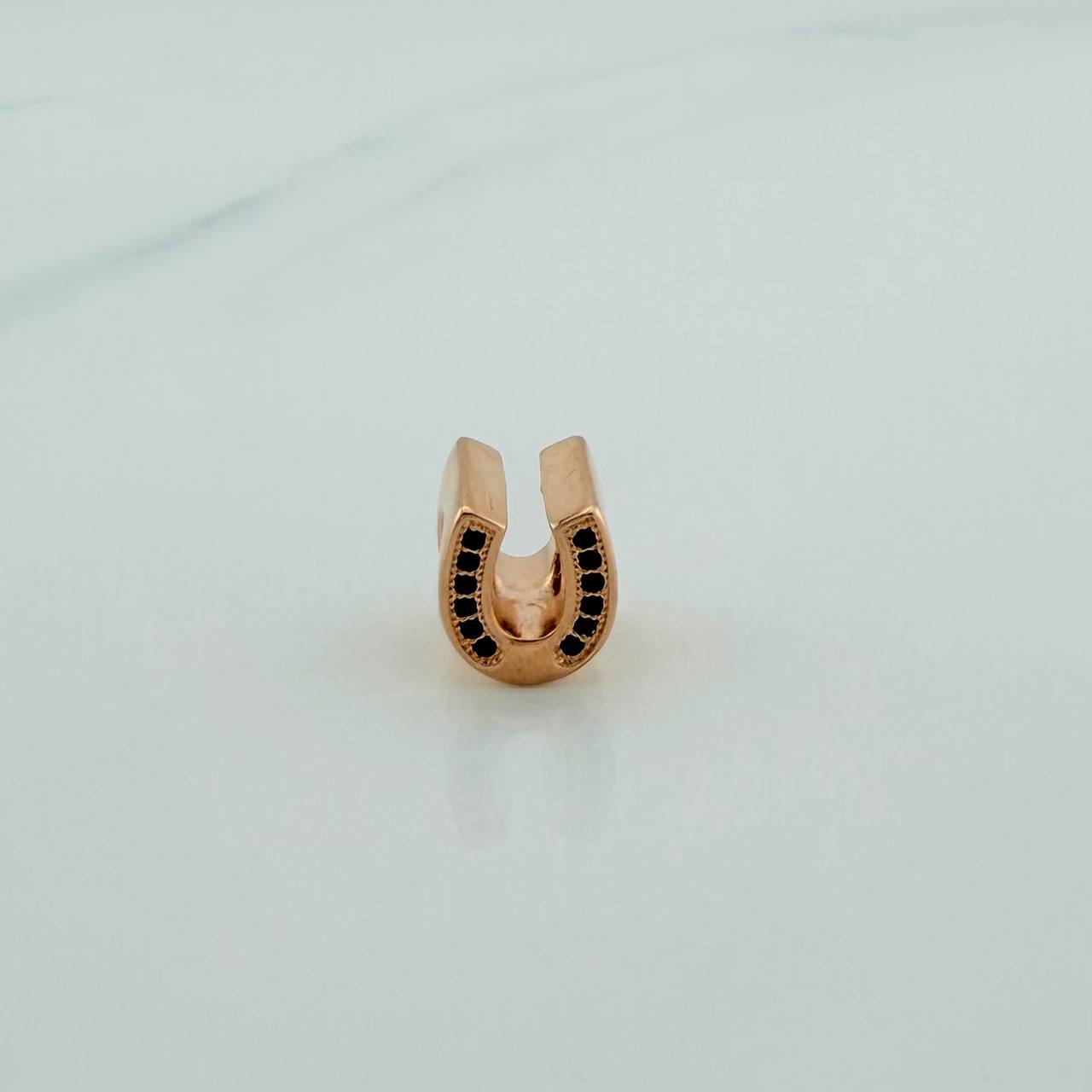 Herraje Herradura 2.3gr / 1/2 in / Oro Rosa 18K &