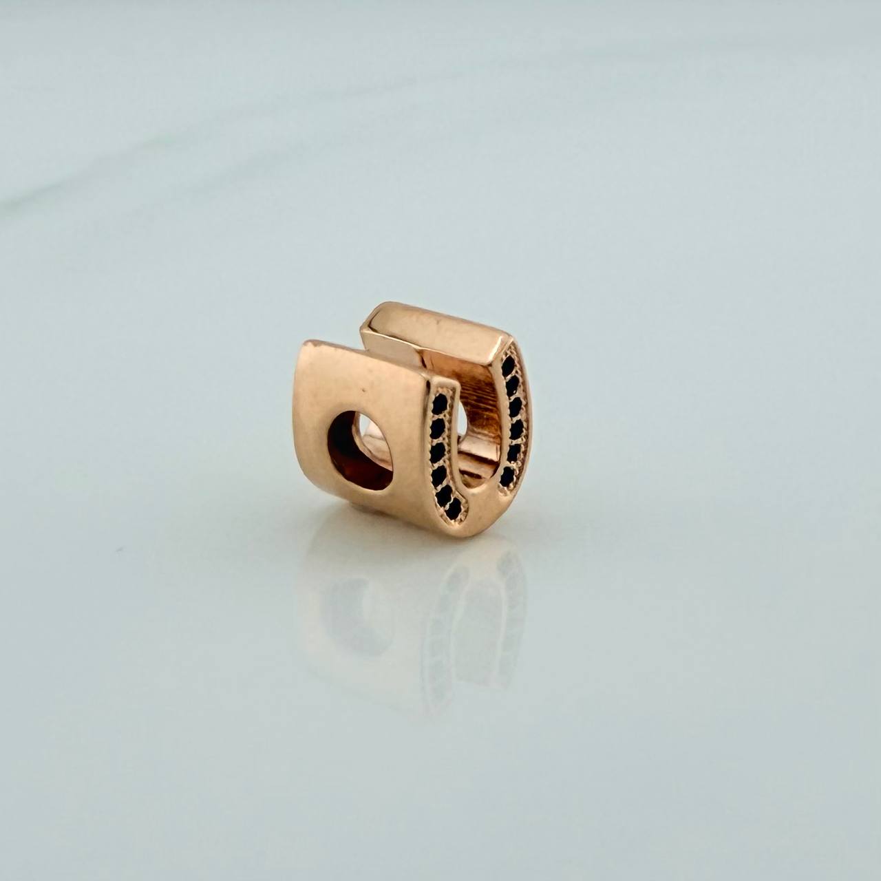 Herraje Herradura 2.3gr / 1/2 in / Oro Rosa 18K &