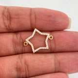 Star Silhouette Charm 0.8gr / 3/4 in / 18K Yellow Gold &