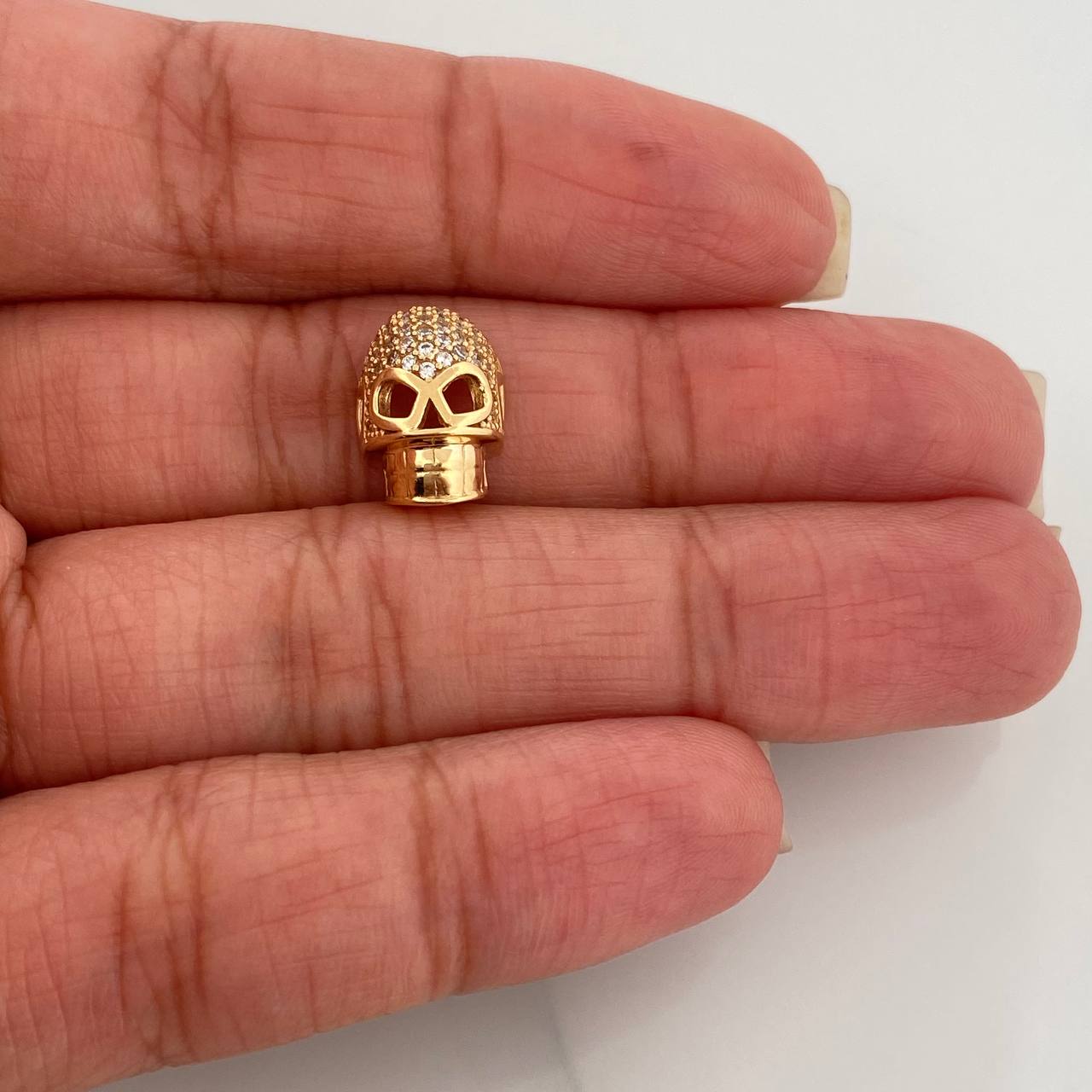 Herraje Calavera 1.8gr / 1/2 in / Oro Amarillo 18K &