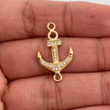 Anchor Charm 1.5gr / 1 in / 18K Yellow Gold &