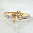 Faith Ring 1.55gr / Size 6 1/2 / Two Tone Yellow White 18K Gold *