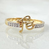Faith Ring 1.55gr / Size 6 1/2 / Two Tone Yellow White 18K Gold *