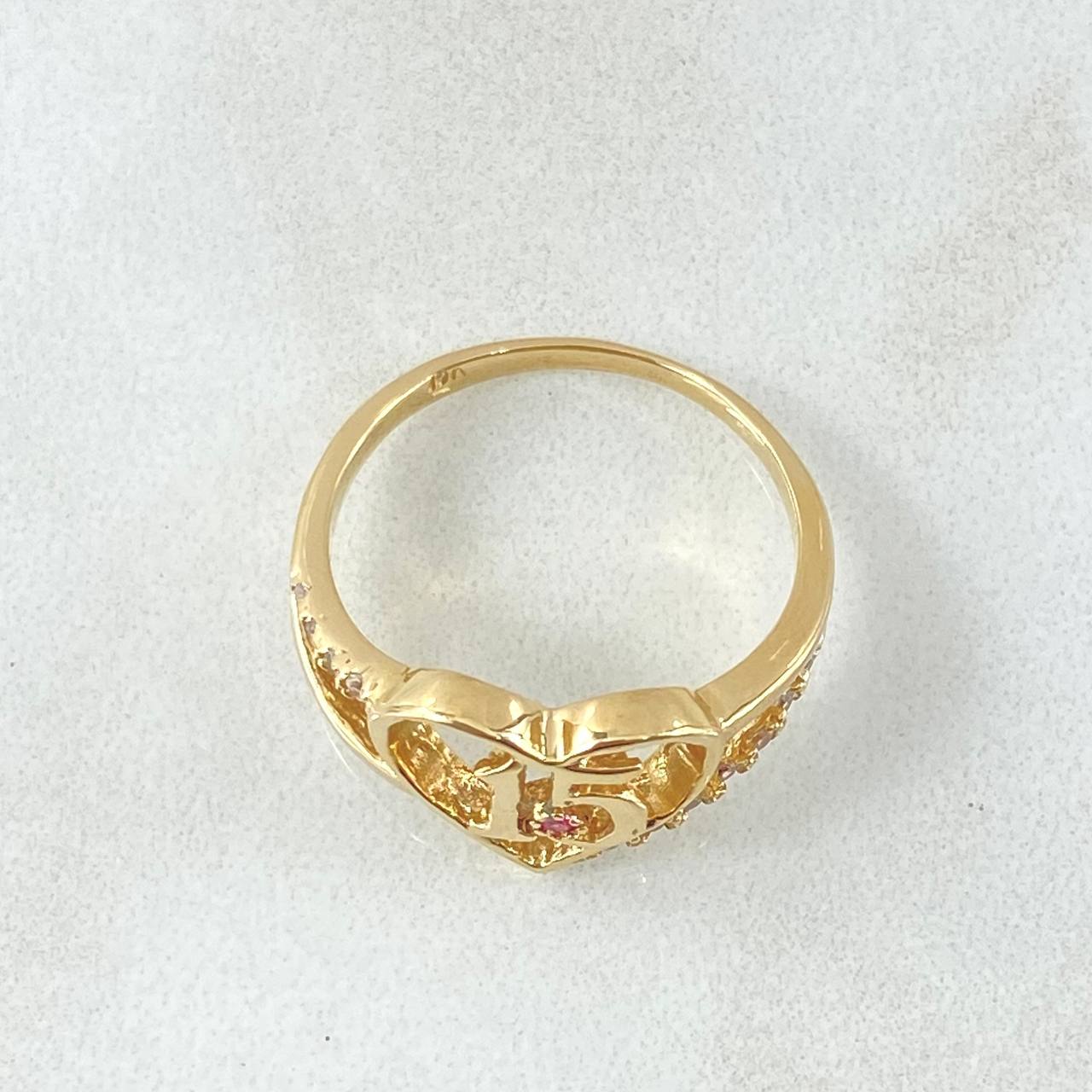 Heart Quince Ring 2.85gr / Size 6 1/4 / 18K Gold *