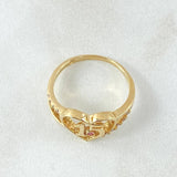 Heart Quince Ring 2.85gr / Size 6 1/4 / 18K Gold *