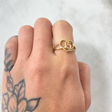 Heart Quince Ring 2.85gr / Size 6 1/4 / 18K Gold *