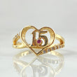 Heart Quince Ring 2.85gr / Size 6 1/4 / 18K Gold *