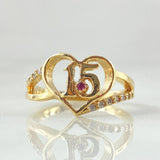 Heart Quince Ring 2.85gr / Size 6 1/4 / 18K Gold *
