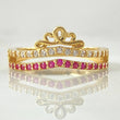 Anillo Corona Pavonada 3.25gr / T8 3/4 / Oro Amarillo 18K