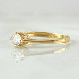 Solitaire Scepter Ring 1.65gr / Size 6 / 18K Gold