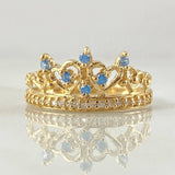 Crown Hearts Ring 2.05gr / Size 7 1/4 / 18K Gold