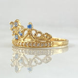 Crown Hearts Ring 2.05gr / Size 7 1/4 / 18K Gold